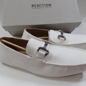 Kenneth Cole Men Dawson Bit Driver Flat Loafer Leather White 11 NIB